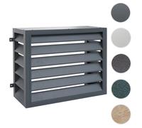 Cache pour climatiseur/échangeur thermique HWC-O43, cache pour grille de protection, métal 73 x 97 x 38 cm ~ anthracite