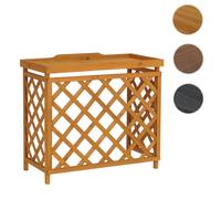Mendler Cache pour climatiseur/échangeur Thermique HWC-Q14, Cache en Bois certifié MVG 78 x 90 x 45 cm - Couleur Naturelle