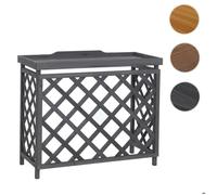 Mendler Cache pour climatiseur/échangeur Thermique HWC-Q14, Cache en Bois certifié MVG 78 x 90 x 45 cm - Gris Anthracite