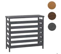 Cache pour climatiseur/échangeur thermique HWC-Q15, cache en bois certifié MVG 78 x 84 x 32 cm ~ gris anthracite