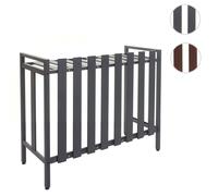 Cache pour climatiseur/pompe à chaleur HWC-K58 - couverture grille de protection métal 80x90x39cm - marron