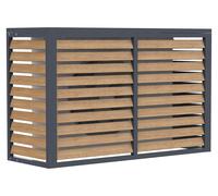 Cache pour climatiseur Westmann Boxa M, aspect bois, dimensions 140x50x92 cm