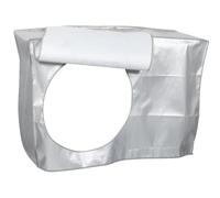 Cache pour Unité Extérieure de Climatiseur 2p, Polyester Argenté | Protection Pluie et Uv, Design Anti-poussière Flux D’air, pour Toits et Balcons