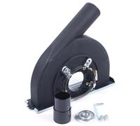Cache-poussière pour meuleuse d'angle - Hotte d'aspiration rotative à 360° - Diamètre 150/180 mm - Universelle pour découpe et ponçage - Alliage métallique - Ø de serrage 41–54 mm - Gris foncé