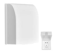 Cache Prise Étanche Mural Type 86 Blanc - Boîtier Plastique sans Perçage, pour Salle de Bain, Cuisine, Extérieur