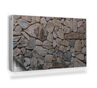 Cache Radiateur 100x60 cm pour Salon et Cuisine Couverture Magnétique Tapis Design pour Radiateurs Protège et Décore Facile à Installer - Mosaïque de Roches Texture de Sol en Pierre