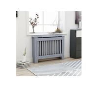 Cache-radiateur - - Anthracite - MDF - Espace de rangement pour livres et cadres photo