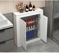 Cache-radiateur avec rangement, housse de chauffage en bois à persiennes pour radiateurs à vapeur, organiseur à 2 portes, compatible avec les unités standard