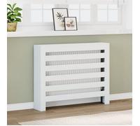 Cache radiateur blanc 104x20x82 cm bois d ingénierie