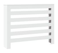 Cache-radiateur blanc 104x20x82 cm bois d'ingénierie