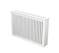 Cache Radiateur Blanc en Design Grille Moderne avec Étagère Supérieure | Matériau en PVC Imperméable, Résistant aux Taches Bonne Dissipation Thermique, pour Salon Chambre à Coucher(90x80x20)