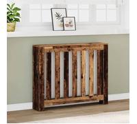 Cache-radiateur bois d'ingénierie - vidaXL - 104x20x82 cm - Brun - Design à lattes - Facile à entretenir