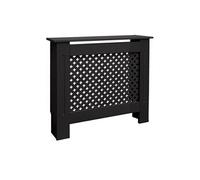 Cache-Radiateur Chauffage Moderne - 78x19x82cm - Noir Etagère en Bois MDF