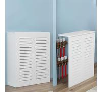 Cache-radiateur, décoration de radiateur, style moderne, étagère de radiateur à lattes horizontales, étagère en bois pour maison, salon, chambre à coucher