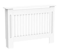 Cache-radiateur - HOMCOM - couverture radiateur design panneau cabinet meuble - MDF - 112x19x81cm - blanc