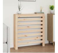 Cache-radiateur en bois de pin - vidaXL - 79,5x19x84 cm - Brun - Bois massif de pin - Étagère intégrée - Design à lattes