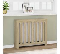 Cache-radiateur en bois d'ingénierie - vidaXL - 104x20x82 cm - Chêne sonoma - Lattes verticales - Facile à entretenir