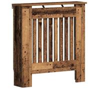 Cache-radiateur en bois d'ingénierie - vidaXL - 78x19x81,5 cm - Bois ancien - Design à lattes verticales