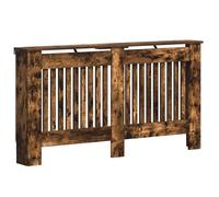 vidaXL Cache-radiateur en bois imitation chêne fumé, 152 x 19 x 81,5 cm, fabriqué en panneaux de particules