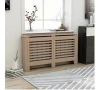 vidaXL Habillage de radiateur 152x19x81,5 cm MDF – Espace de rangement pour livres – Brun