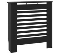 Cache-radiateur en MDF - VIDAXL - Design à lattes modernes - Étagère spacieuse - Noir - 78x19x81,5 cm