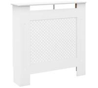Cache-radiateur - HOMCOM - grille ronde - 78L x 19l x 82H cm - en bois - blanc