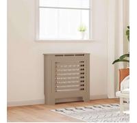 Cache-radiateur MDF - vidaXL - 78 cm - Brun - Design à lattes - Étagère intégrée - Dimensions extérieures 78x19x81,5 cm