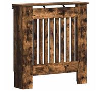 vidaXL Cache-radiateur en bois imitation chêne fumé, 78 x 19 x 81,5 cm, fabriqué en panneaux de particules