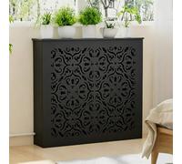 Cache Radiateur Noir Mince Petit sans Perçage Autoportant 50-100 cm | MDF Résistant Chaleur, Ventilé, Sécurité Animaux, Montage Rapide, Salon/Bureau