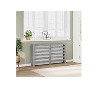 Cache-radiateur sonoma gris 149x20x82 cm bois d'ingénierie, bouchon de radiateur, cache-radiateur haut, radiateur à 852704