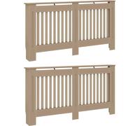 Cache-radiateur vidaXL, lot de 2, chêne Sonoma, 152 x 19 x 81,5 cm