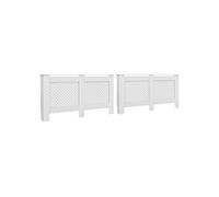 Cache-radiateurs Blanc - 152x19x81,5 cm MDF - 2 pcs