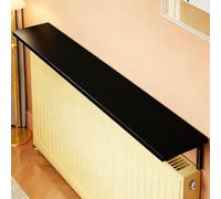 Cache-radiateurs Noirs pour la Maison, étagère au-Dessus du radiateur avec Support, étagères murales Anti-poussière et Anti-fumée pour Le Salon et Le Couloir (50 x 20 cm / 20 x 8 Pouces)