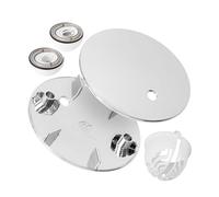Cache Set avec Filtre à Cheveux pour écoulement de Douche, Ø 112 mm, Compatible avec Viega Tempoplex écoulement année de Construction 2001-2006, Couvercle ABS ASA chromé, Filtre à Cheveux