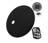 Cache set avec filtre à cheveux pour écoulement de douche, Ø 90 mm, compatible avec Viega Domoplex écoulement, couvercle noir ABS ASA, filtre à cheveux insert douche, capuchon écoulement de douche