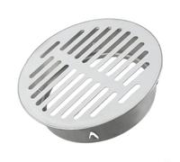 Cache-siphon amovible pour sol - Toit de drainage rond en acier inoxydable - Bouchon de tuyau de drainage de sol - Housse de tuyau de pluie - Pour une utilisation en extérieur, balcon, cour (Ø 160 mm)