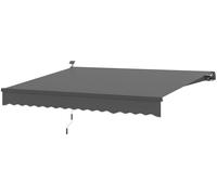 Cache-soleil - Protection solaire - Stores - Auvent - Store à bras articulés - Gris - Protection UV UPF 50+