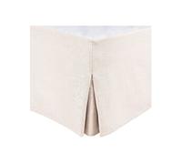 Cache sommier 100% Coton 3 rabats 160x200 cm Jupe 30 cm Ecru