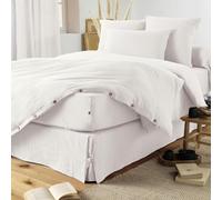 Cache-sommier 140 x 190 cm - Double Gaze de Coton 125 g/m² - Gaïa Blanc | Double gaze ultra douce et aérienne