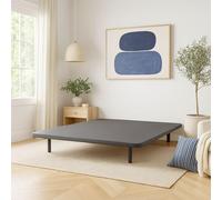 Cache-sommier 140x190 Anthracite Jersey pour Cadre à Lattes