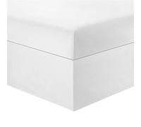 Cache Sommier 140x190 Pure Color Easy Fit Jupe de lit Hôtel Bande élastique sans Lit Enrubannage Autour de la Reine juponnage Double/Full/Reine/King Cache Sommier 160x200 (Color : White, Size