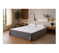 Cache-sommier 160 x 200 cm Double Gaze de Coton GAÏA Anthracite - Qualité Haut de Gamme