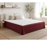 Cache-sommier 160 x 200 cm Double Gaze de Coton GAÏA Bordeaux - Qualité Hau | Toucher ultra doux et aérien