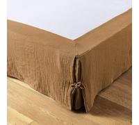 Cache sommier 180x200 cm Gaze de Coton Camel