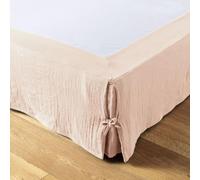 Cache sommier 180x200 cm Gaze de Coton Guimauve