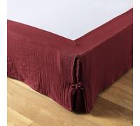 Cache sommier 180x200 cm Gaze de Coton Lie de vin