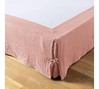 Cache sommier 180x200 cm Gaze de Coton Rose