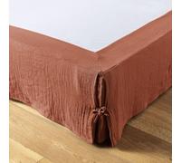 Cache sommier 180x200 cm Gaze de Coton Terracotta