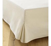 Cache-Sommier 200x200 Ecru - 4 Volants de 35 cm pour Lit 200 x 200 avec Sommier - Jupe de Lit 200x200 - Fabriqué en Europe - Protège Sommier 200 x 200 - Housse Sommier 200x200