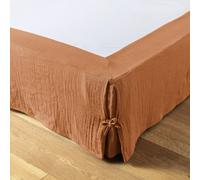 Cache sommier 90x190 cm Gaze de Coton Terra Abricot